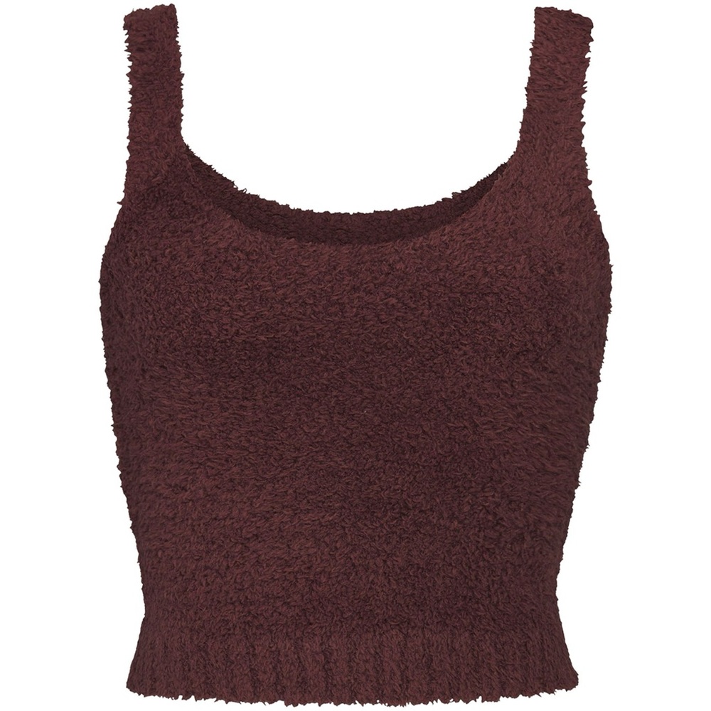 SKIMS Garnet Cozy Knit Tank Top Shirt Fuzzy